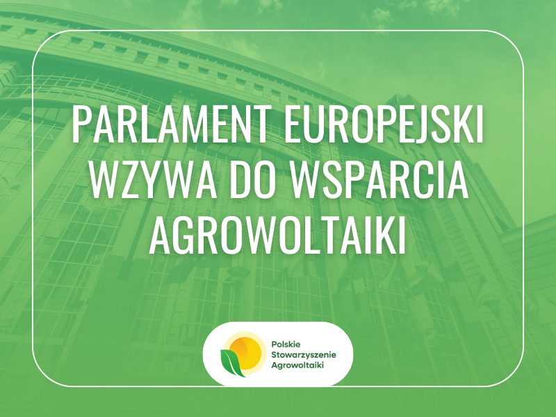 Parlament europejski wzywa do wsparcia agrowoltaiki